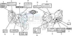 VFR800A drawing CAUTION LABEL