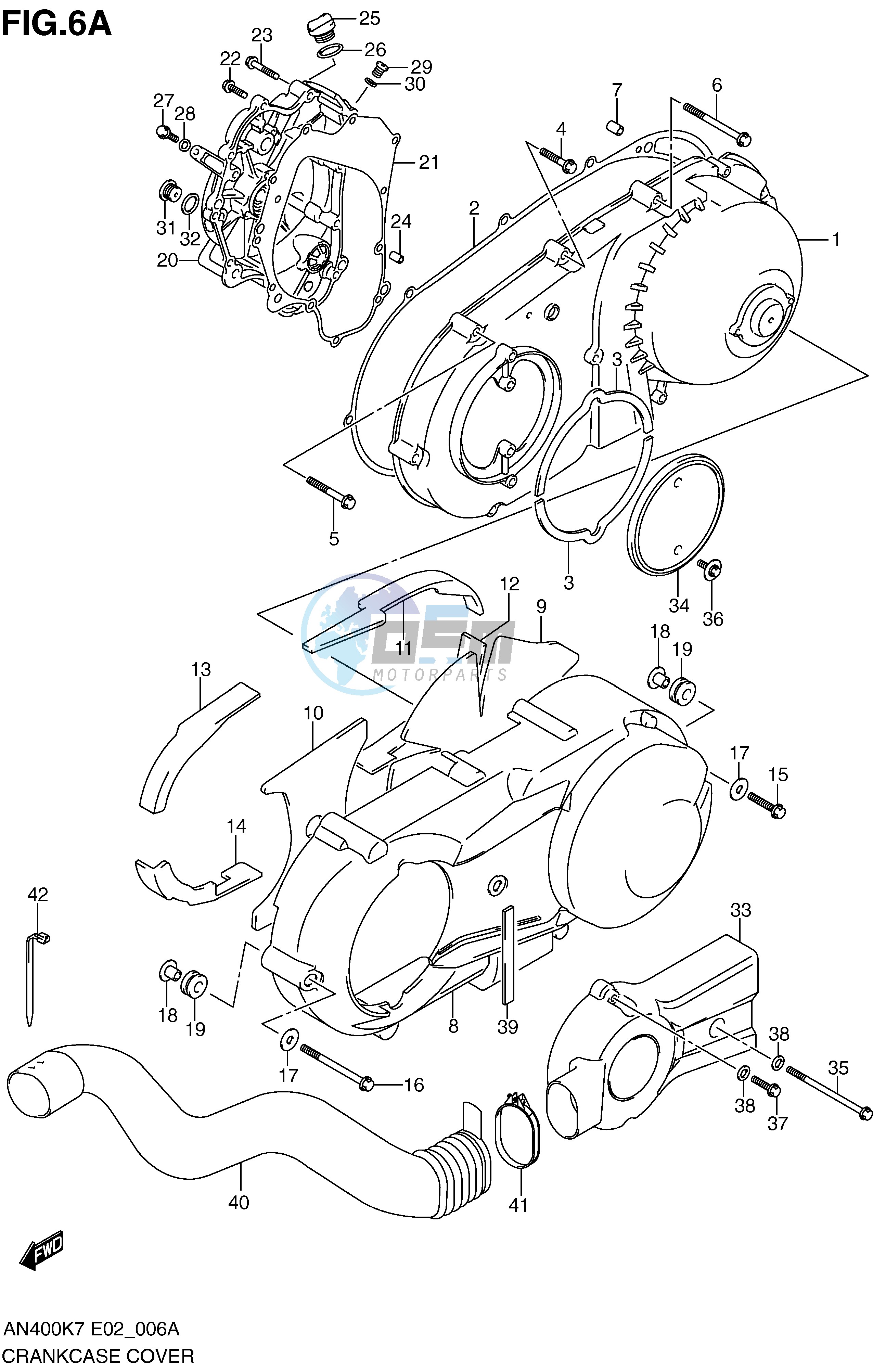 CRANKCASE COVER (MODEL K9)