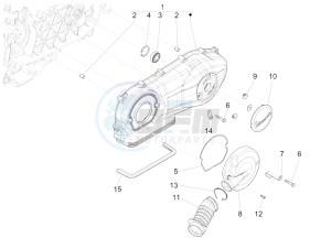 150 Sprint 4T 3V ie (APAC) (AU, CD, EX, JP, RI, TH, TN) drawing Crankcase cover - Crankcase cooling