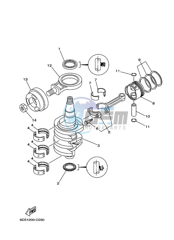 CRANKSHAFT--PISTON