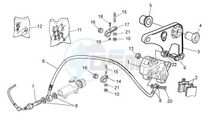 V7 Racer 750 drawing Rear brake caliper