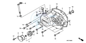 XL125VB drawing RIGHT CRANKCASE COVER