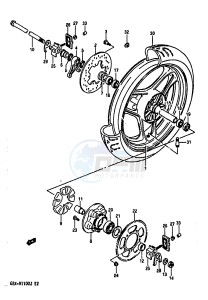 GSX-R1100 (G-H-J) drawing REAR WHEEL (MODEL G H)