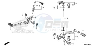 VFR1200FF VFR1200F UK - (E) drawing PEDAL