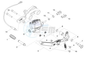 V7 III Anniversario 750 e4 (NAFTA) drawing Rear master cylinder