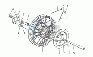 V 65 650 Florida Florida drawing Rear wheel, spokes