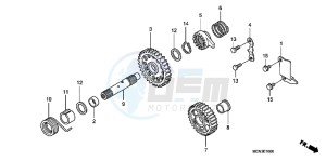 CRF450RC drawing KICK STARTER SPINDLE