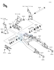 VULCAN S ABS EN650DHF XX (EU ME A(FRICA) drawing Swingarm