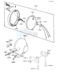 KZ 305 A [CSR] (A1-A2) [CSR] drawing HEADLIGHT