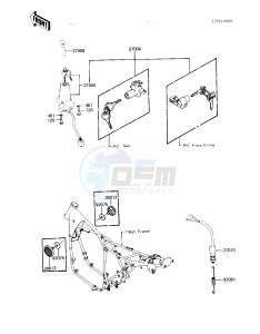 KZ 550 A (A3-A4) drawing IGNITION SWITCH_LOCKS_REFLECTORS -- 82-83 A3_A4- -