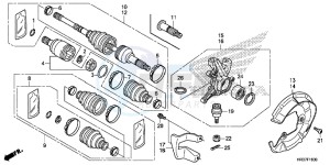 TRX420FM1G TRX420 Europe Direct - (ED) drawing FRONT KNUCKLE/FRONT DRIVE SHAFT