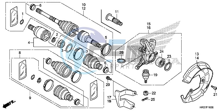 FRONT KNUCKLE/FRONT DRIVE SHAFT