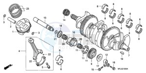 CBR1000RR9 France - (F / CMF TRI) drawing CRANKSHAFT/PISTON