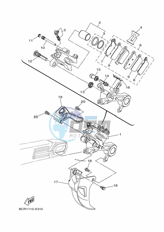 REAR BRAKE CALIPER