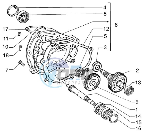 Rear wheel shaft