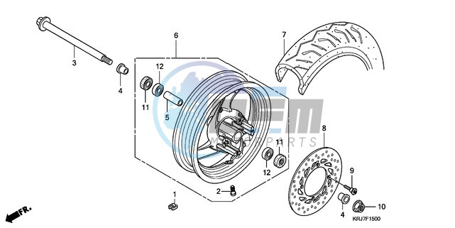 FRONT WHEEL (FES125)(FES150)