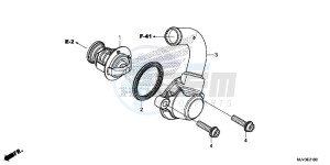 CBR500RF CBR500R UK - (E) drawing THERMOSTAT