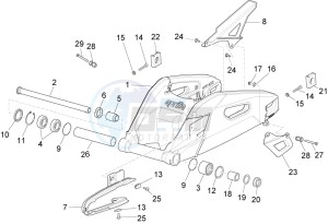 RSV4 1000 RR E4 ABS (EMEA, LATAM) drawing Swing arm