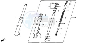 FJS600D SILVER WING drawing FRONT FORK