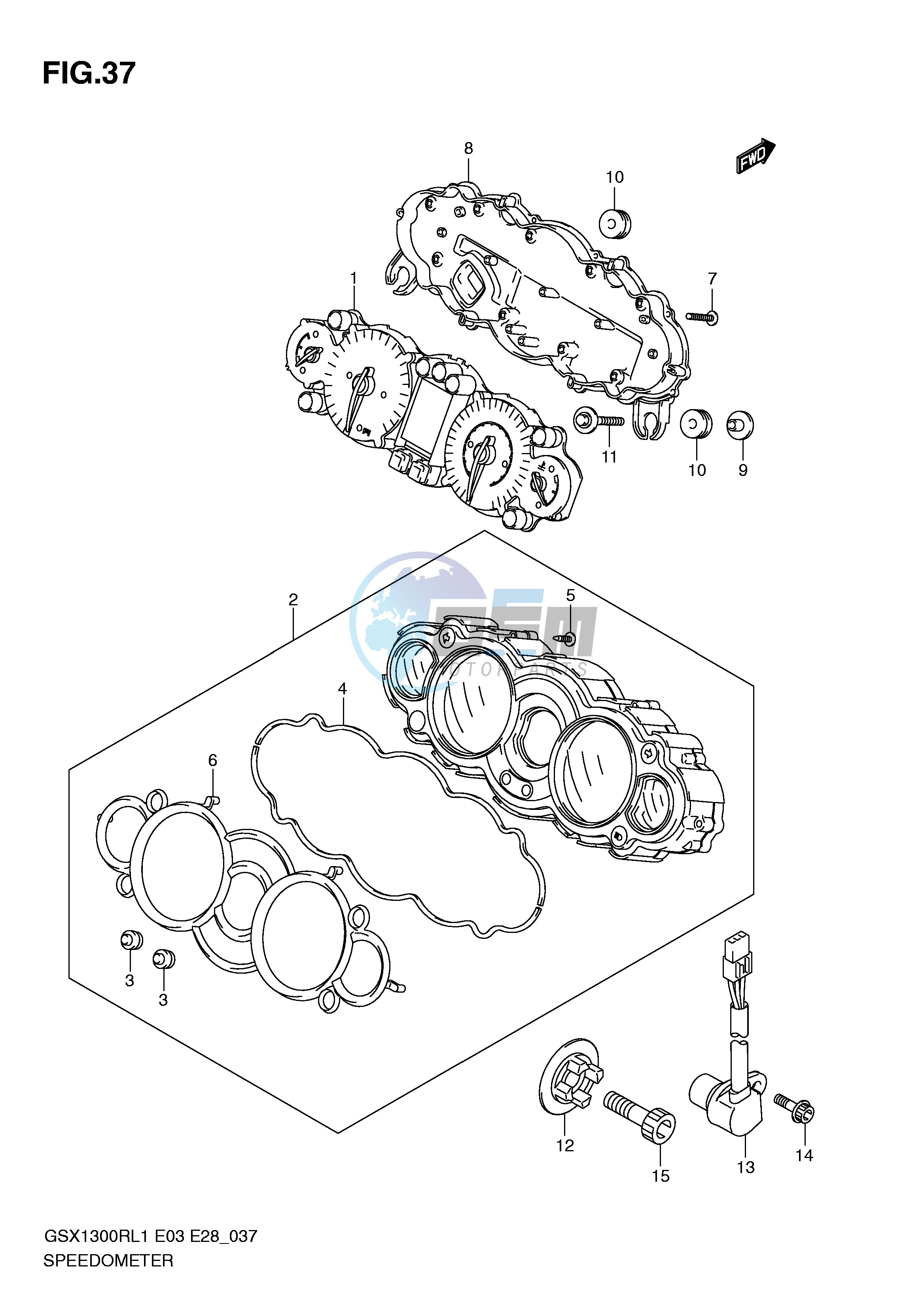 SPEEDOMETER (GSX1300RL1 E3)