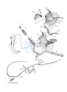 XP530E XP530E-A TMAX ABS (BV12) drawing STEERING HANDLE & CABLE