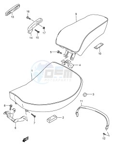 VS600GL (E2) INTRUDER drawing SEAT (SEE NOTE)