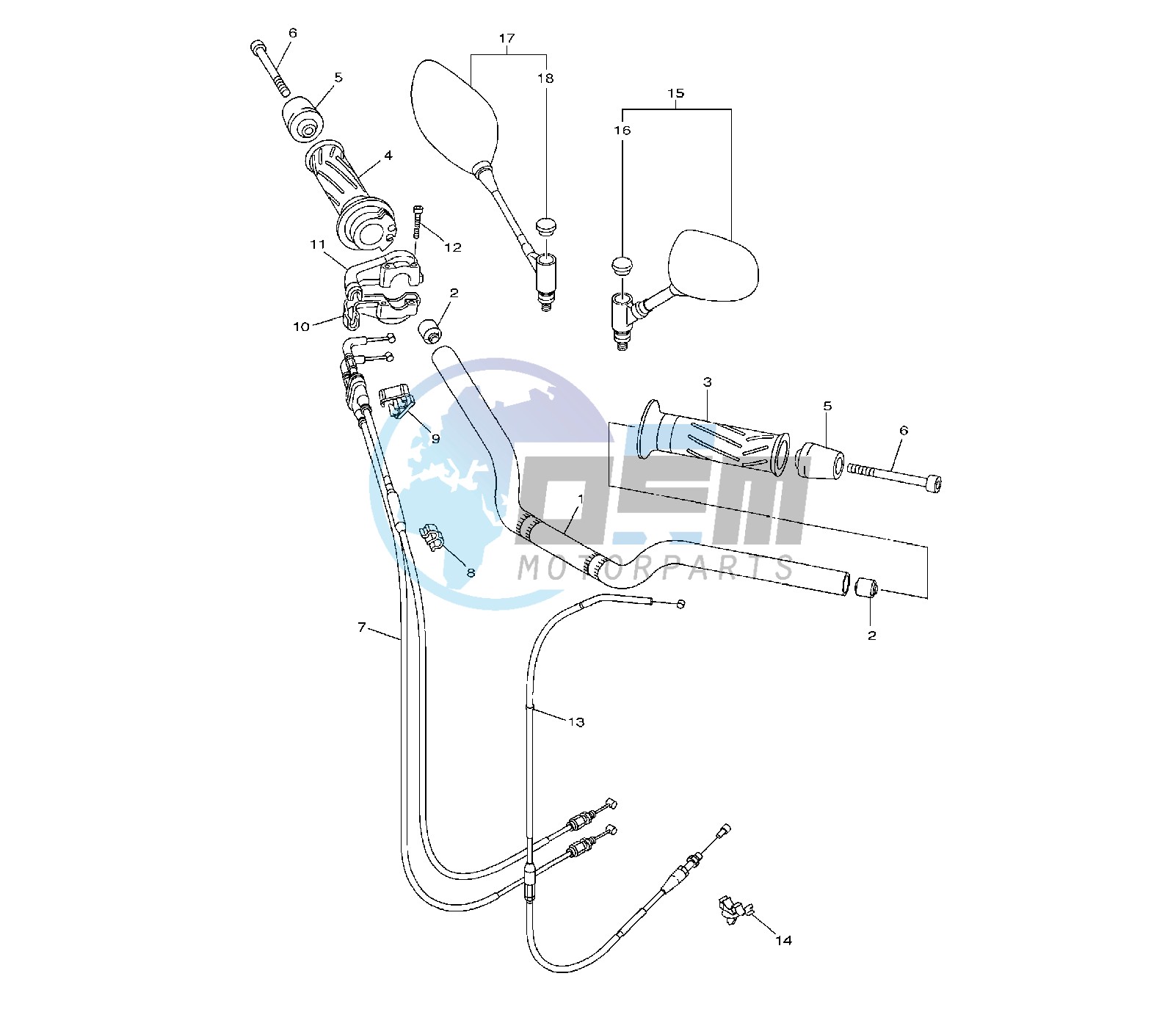 STEERING HANDLE AND CABLE