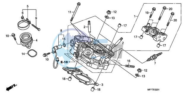 REAR CYLINDER HEAD