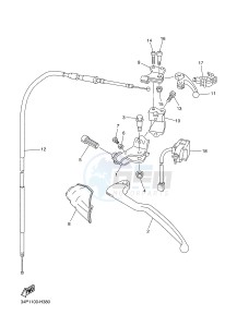 YZ250F (17DH 17DJ 17DK 17DL) drawing HANDLE SWITCH & LEVER