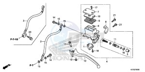 SH125ASG SH125D UK - (E) drawing REAR BRAKE MASTER CYLINDER