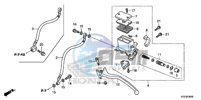 REAR BRAKE MASTER CYLINDER