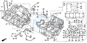 CB1300F CB1300SUPER FOUR drawing CRANKCASE