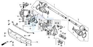 TRX350 FOURTRAX drawing KNUCKLE