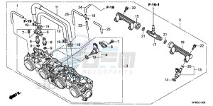 CB1000RAD CB1000R ABS E drawing THROTTLE BODY