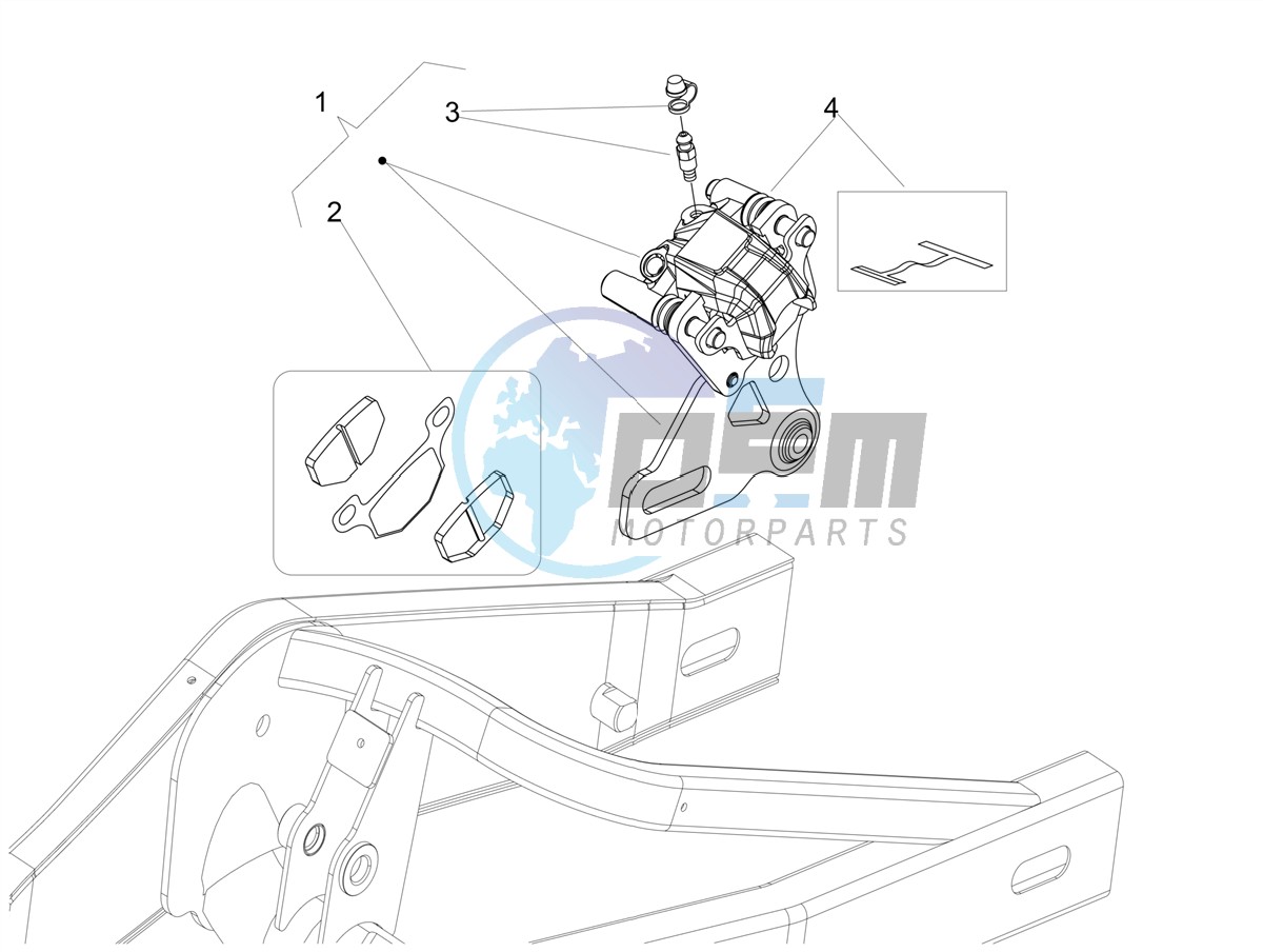 Rear brake caliper