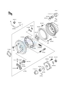 KLF 400 B [BAYOU 400 4X4] (B4-B6) [BAYOU 400 4X4] drawing REAR HUB