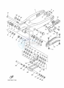 YZ250 (BCRG) drawing REAR ARM