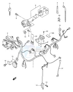 AN250 (E2) Burgman drawing WIRING HARNESS (MODEL W X)