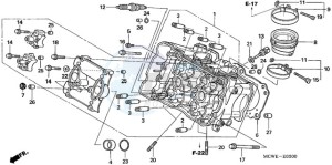 VFR8009 U / MME TWO drawing CYLINDER HEAD (FRONT)