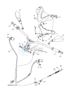 MWS150 MWS150-A TRICITY 155 (BB89) drawing STEERING HANDLE & CABLE