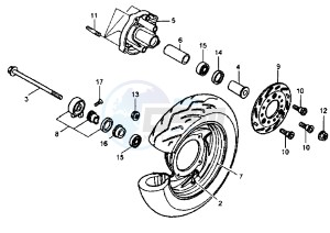 SUPER FANCY - 50 cc drawing FRONT WHEEL