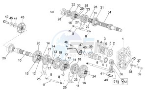 RSV4 1000 APRC Factory ABS (AU, CA, EU, J, RU, USA) drawing Gear box