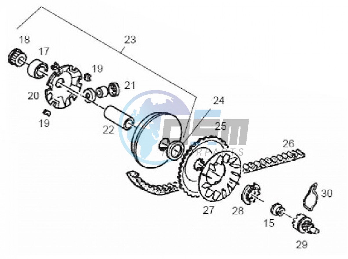 Variator assembly (Positions)