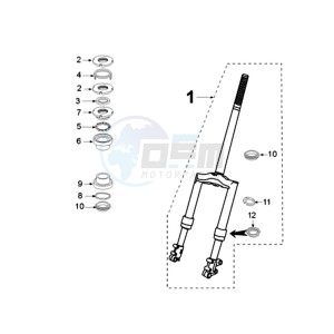 VIVA XRN EU1 drawing FRONT FORK / STEERINGHEAD