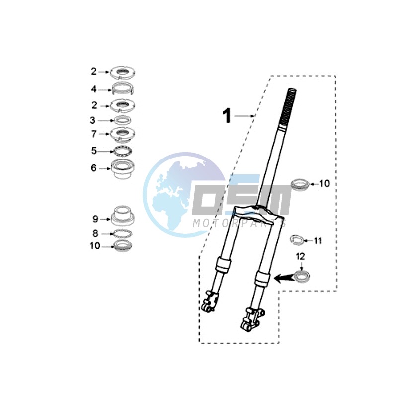 FRONT FORK / STEERINGHEAD