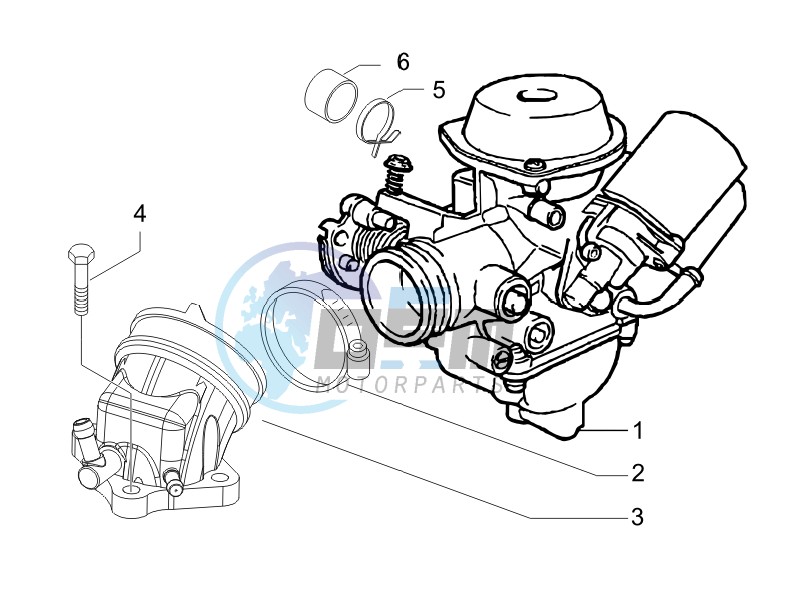 Carburettor assembly - Union pipe