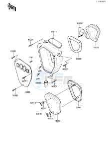 KX 250 B [KX250] (B1) [KX250] drawing AIR CLEANER