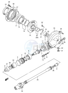 VX800 (E4) drawing PROPELLER SHAFT - FINAL DRIVE GEAR