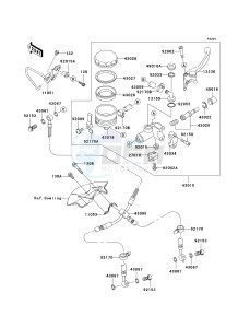 ZX 600 J [ZZR600] (J4) J4 drawing FRONT MASTER CYLINDER