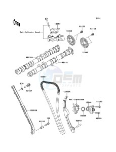 NINJA_ZX-10R ZX1000JEF FR XX (EU ME A(FRICA) drawing Camshaft(s)/Tensioner